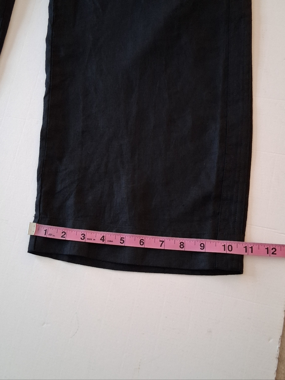 Quince 100% European Linen Pull-on Drawstring Wide Leg Pants Black Sz Large - Picture 10 of 11